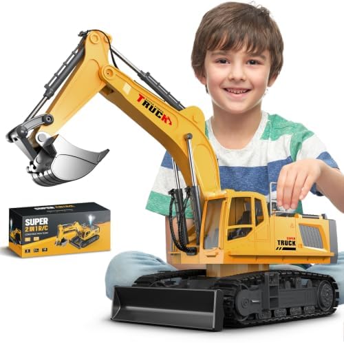 KIDMARKT 21" Large Remote Control Excavator Toy by KIDMARKT