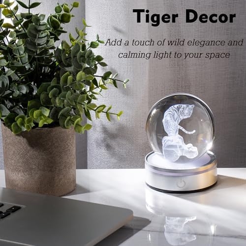 IFOLAINA Tiger Lovers Gifts for Men Women 3D Crystal Ball - Image 3