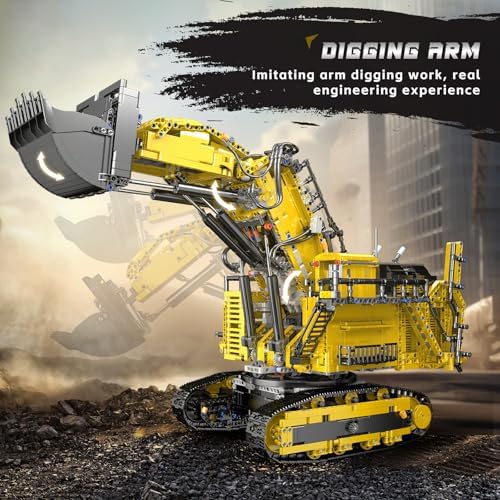Mould King 17070 RC Excavator Building Set for Adults, 4767 Pieces Truck Construction Vehicle Model, APP Remote Control Truck with Engines, STEM Engineering Toys - Image 2