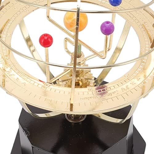 Wnvivi Solar System Model,Gold Grand Orrery Model with Base,Metal Solar System Model Decoration for Living Room Wine Cupboard Decor - Image 5