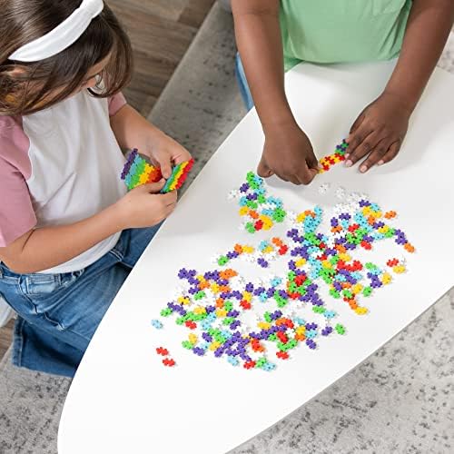 PLUS PLUS Super Tube, 500 Piece Rainbow Mix - Mini Waffle Blocks for Kids - Image 2