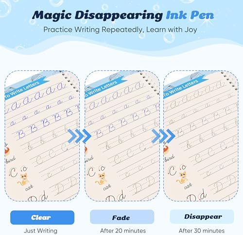 Grooved Cursive Handwriting Workbook for Beginners Kids Ages 8-12 | Cursive Writing Practice Book | Magic Ink Cursive Books with Riddles, Stories & Quotes | Handwriting Without Tears Cursive - Image 4