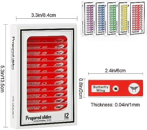 60pcs Microscope Slides with Specimens for Kids – Kids Prepared Stereo Microscope Slides for Stereo Microscope and Other, Animals Insects Plants Flowers Specimens - Image 4