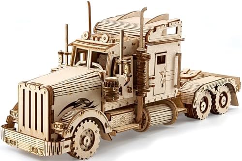 Kaptein 3D Wooden Puzzles for Adults & Teens – DIY Truck Model Kit to Build – Brain Teaser Craft – Birthday Gifts & Desk Decor by Unknown