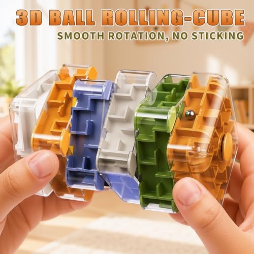6 Layer 2-in-1 3D Rolling Ball Fidget Spinner, 3D Brain Teaser Puzzle Game, Education Sensory Toys Birthday Gift for Kids Adults 4 5 6 7 8 Years Old Boys Girls - Image 5