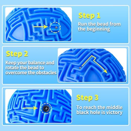 2 Pack 3D Maze Ball - Brain Teaser Puzzles Games Toys for Kids 9-12 Years - Image 3