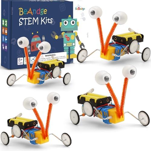 4 Set Bulk Craft Robot Kits for Kids, STEM Building Toys for ages 6-8 8-13 by BeAndge
