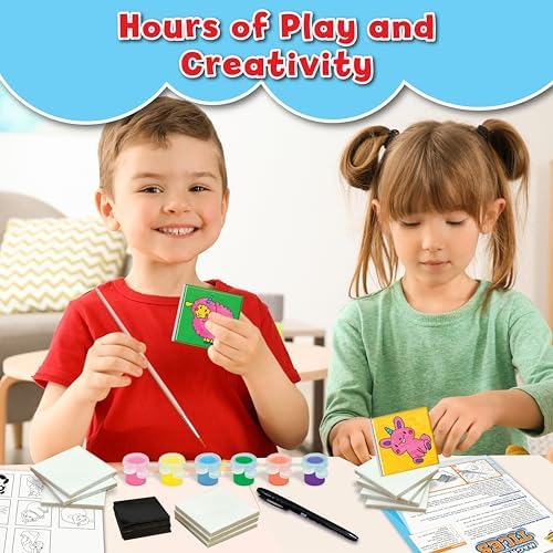 Small World Toys Unicorn Magnetic Tiles Craft Kit for Kids Ages 5+ - Image 3