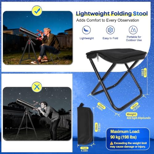 UncleHu Telescope for Adults High Powered,90mm Aperture 550mm Refractor - Image 4