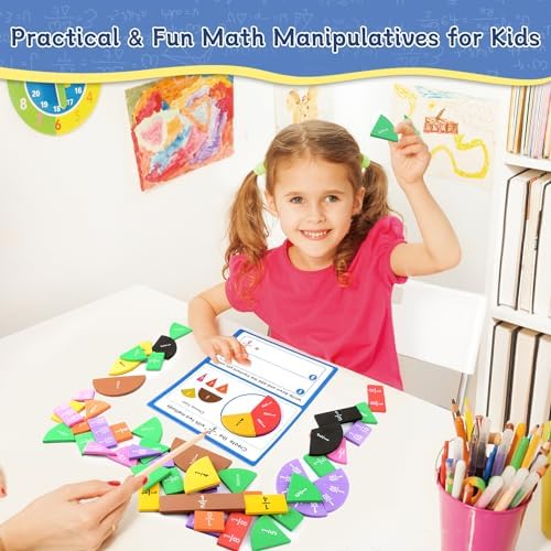 Magnetic Fraction Tiles & Fraction Circles Set-Fraction Manipulatives - Image 4