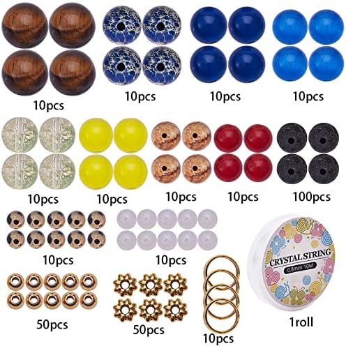 SUNNYCLUE 1 Box 310Pcs DIY Multilayer Solar System Bracelet Making Kit Natural Gemstone Universe Galaxy Nine Guardian Planets Necklace Beading Christmas Bracelet Jewelry Making Starter Craft Supplies - Image 2