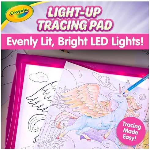 Crayola Light Up Tracing Pad Pink, Best Birthday Gifts for Girls & Boys, 6, 7, 8 Year Olds, Kids Toys, Light Box Art Kit for Kids [Amazon Exclusive] - Image 4