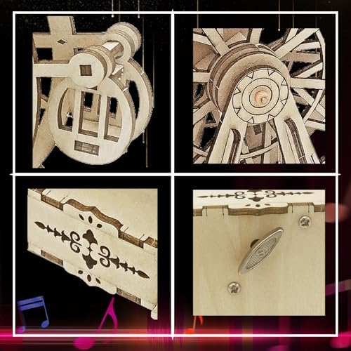 Wooden 3D Puzzle for Adults Mechanical Ferris Wheel Music Model Kits Wood DIY Crafts Kit to Build for Age 14+ Years Old - Image 4