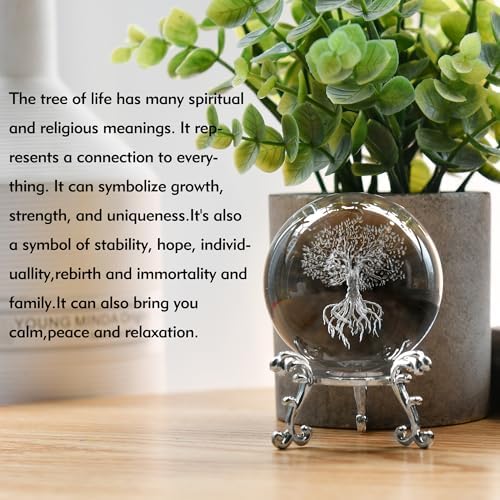 IFOLAINA 3D Tree of Life Crystal Ball Tree of Life Decor - Image 2