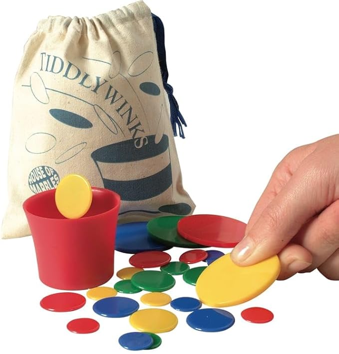 Classic Family Games Collection - Traditional Retro Kids Games for All Ages Including Jacks, Tiddlywinks, Pick Up Sticks and Shooter Marbles Game