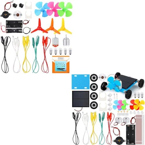 Sntieecr Electric Circuit Motor Kit and Electric Circuit Motor Kit with Solar Panel by Sntieecr