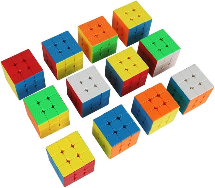 Cuberspeed 12pcs Speed Cube Bulk 2.2 inches Magic Cube for Cube Party Favors 3x3x3 Stickerless Full Size 3x3 Magic Cube 56mm Gifts for Kids of 12 Pack Speed Cube Bulk - Image 3