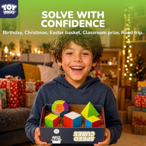 STEAM Life Speed Cube Set, Speed Cube Set of 2x2 3x3 4x4 Megaminx and Pyramid Cube Smoothly Stickerless Magic Cubes Collection for Kids & Adults - Image 6