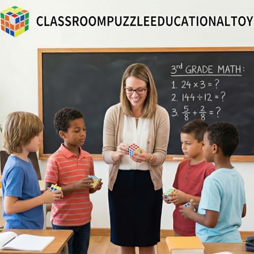 36 Pack Mini Speed Cube Puzzle Party Favors for Kids - 1.18" Smooth Corner Cut 3x3 Brain Teasers for Classroom Prizes, End of Year Student Gifts, Treasure Box Toys & Road Trip Travel Game - Image 5