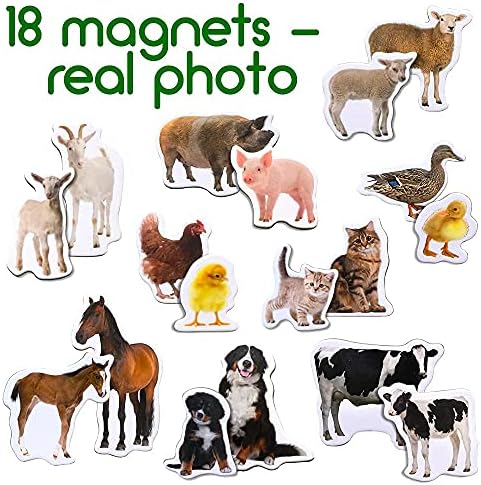 Fridge Magnets for Kids - 18 Mom & Baby Animal Magnet - Learning Toy - Image 4