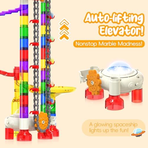 Motorized Marble Run - Marble Runs Stem Toys for Kids 4-8 8-12 - Construction Building Educational Space Toys 5-7 8-10 - Birthday for Boys and Girls - Image 3