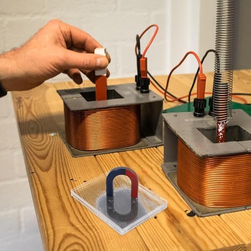 CLISPEED Magnetic Field Demonstrator Iron Filings Case with Magnet for Physics Experiments Science Experiment Instrument for Classroom Teaching Student-Led Demonstrations 3.70 X 2.75 X 0.47 in - Image 2