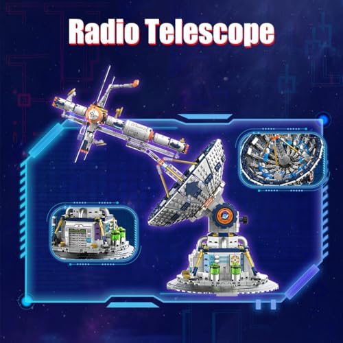 BDYDT Space Radio Telescope Building Blocks Sets, Ideal Gift for Space Lovers, Radio Telescope Building Blocks Set for Exploring Space (1053 Pieces) - Toys Gifts for Adult - Image 4
