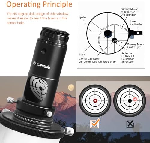 Astromania 1.25" 32mm Super Plossl Telescope Eyepiece - Bundle with - Alignment 1.25 Inch Laser Collimator - Image 3