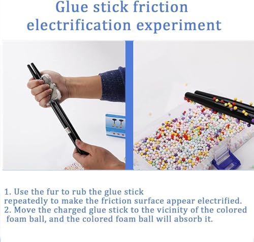 Friction Electrification Experiment Glue Stick Friction Electrification Experiment Differential Charge Attraction Experiment - Image 5