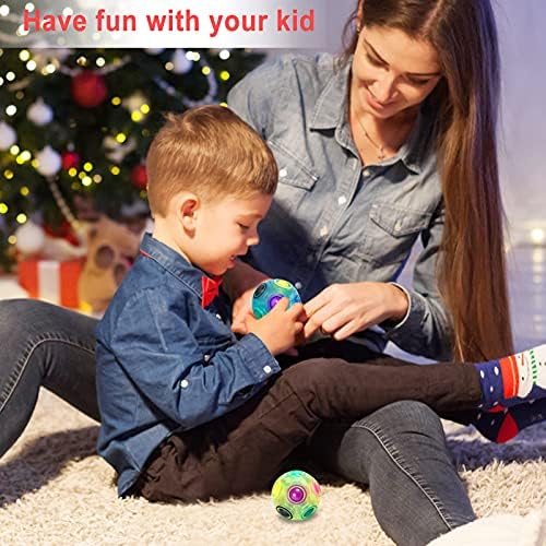 Vdealen Magic Rainbow Puzzle Ball, Fidget Ball Puzzle Brain Teaser Fidget Toy for Boys & Girls- Birthday Party Valentines Easter Christmas Stocking Stuffers for Kids Teen & Adults-2 Pack - Image 6