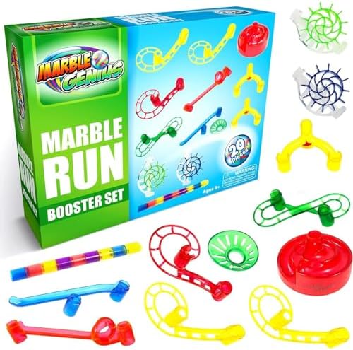 Marble Genius Marble Run Booster Set, 20 Pieces - STEM by MarbleGenius