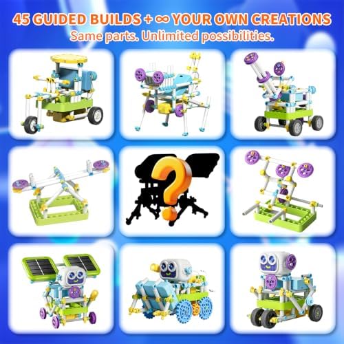 Solar Robot Kit 45+ STEM Toy 434pcs w/Gears & Sensors Kids 6+ - Image 2