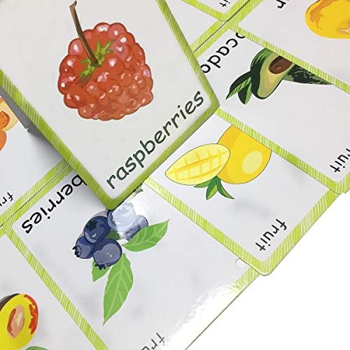 Set of Fruits Flash Cards for Toddlers(21 pc) | Kids Learning Flashcard & Montessori Pocket Cards Toys | Perfect for Pre-K Decor Background Wall Stickers, Teacher/Autism Therapists Tools - Image 4