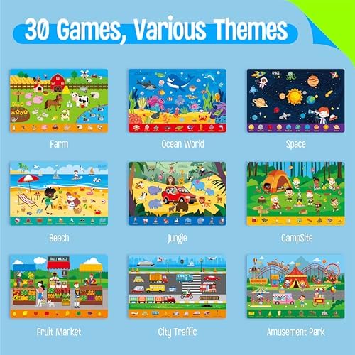 SpriteGru Search & Find Book, 30 Dry Erase Activities Game Pad, Reusable & Erasable Montessori Learning Toy Educational Games Autism Sensory Toys for Preschool Girls and Boys Ages 3, 4, 5, 6 - Image 6