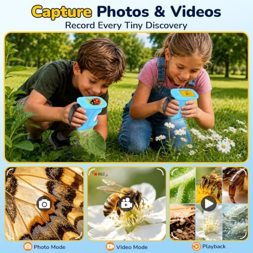 1000X Handheld Digital Microscope for Kids: Microscope with 2.4" IPS Screen - Image 6