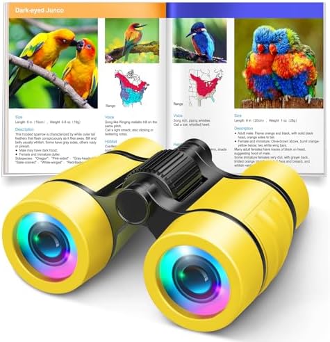 Toys for 3-7 Year Old Girl Boy: LET'S GO! Bird Watching Binoculars for Kids Ages 3 4 5 6 7 Year Old Girls Boys Outside Learning Toy for Kid Christmas Preschool Gift Toddler Binoculars Toy Stuffers by LETSGO