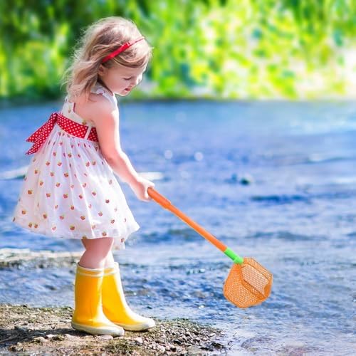 Coopay 4/8 Pieces Butterflies Kids Fishing Net Catching Bug Floating Bait Beach Nets for Outdoor Playing - Image 6
