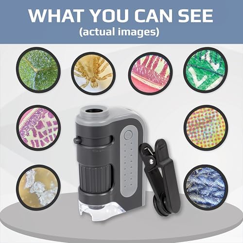 Carson MicroBrite Pro Kit with Pocket Microscope & Smartphone Adapter Clip - Image 3