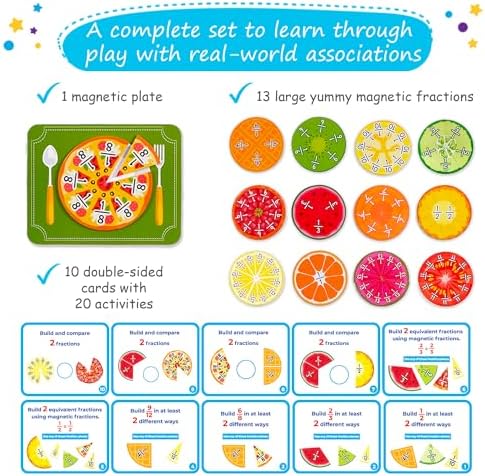 Simply magic 112 PCS Yummy Magnetic Fractions - Magnetic Fraction Tiles - Image 5