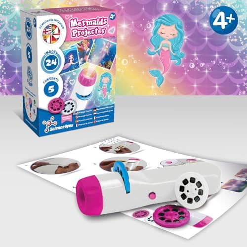 Science4you Mermaids Torch Projector for Kids - Mermaid Toy with 24 Images and Poster Included, Projector Torch, Toy, Gift for Kids 4 5 6 7+ Year Olds - Image 2