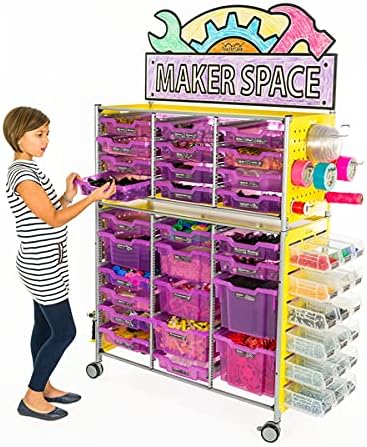 Maker Cart 2.0; Portable Maker Space with Curriculum & Activities for Classrooms & Schools (Elementary, Middle, High); Teacher Designed Science, Engineering, STEM, STEAM, DIY, NGSS Projects by TeacherGeek