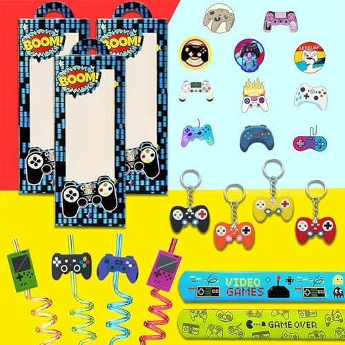 110PCS Video Game Party Favors, Gamer Goodie Bag Stuffers and Supplies - Image 5