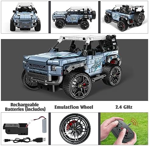OWNONE 1 Off Road Pickup 4x4 Building Kit, 2 in 1 Stem Building Toy with Remote Control, Technique Race Car Building Toy for Kids, Birthday Gift Idea for Boys Ages 6+ (503 PCS) - Image 4