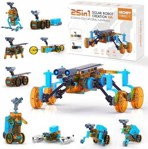 STEM 25-in-1 Solar Robot Kit Educational Building Toys for Kids Age 8-13 by Hechify