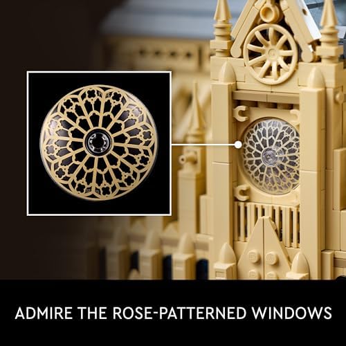 LEGO Architecture Notre-Dame de Paris Replica, Architectural Model Kit, Collectible Building Set for Adults, Build and Display Souvenir, Gift Idea for Lovers of History, Travel and Art, 21061 - Image 4
