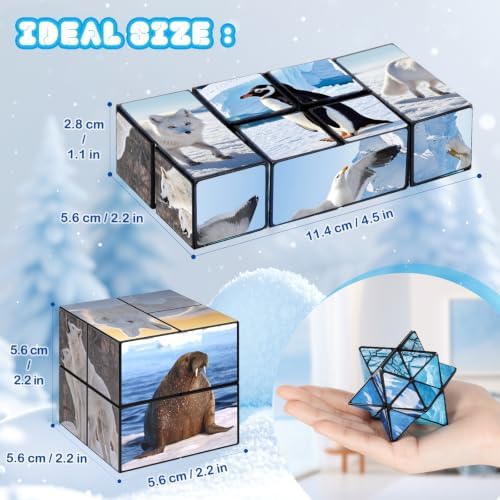 Euclidean Cube Fidget Toys for Kids 2 in 1 Star Cube Magic Cube Puzzle Toys - Image 5