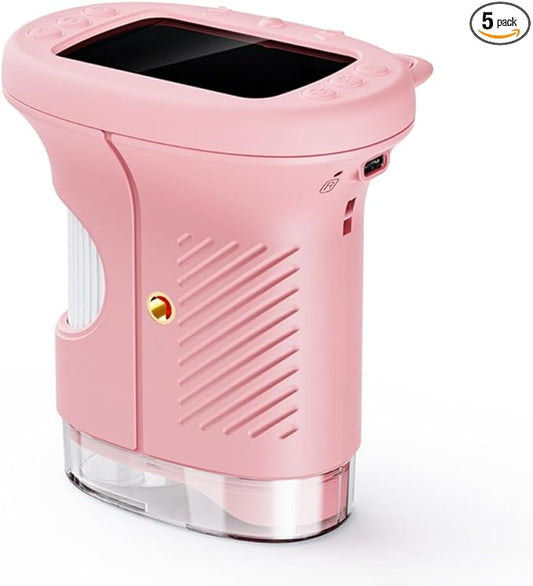 Pocket Kids Microscope, 1000X Handheld Microscope for Kids w/2.4'' Screen, Photo Video Mini Portable Microscopes Science Edu Digiscope, Christmas Birthday Gifts Ideas for Kids Ages 3-12