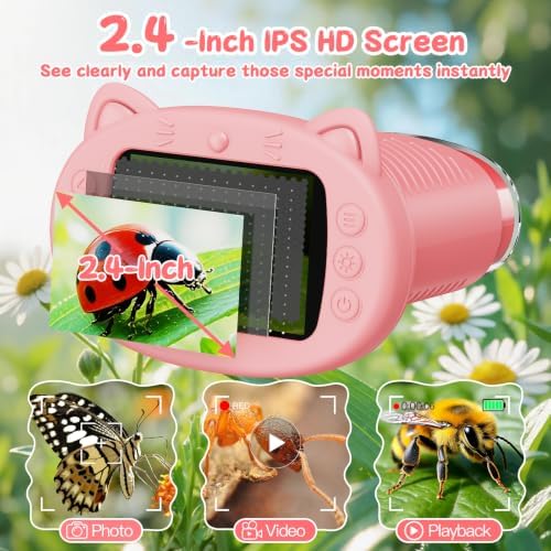 1000X Handheld Digital Microscope for Kids (Pink) - Image 4