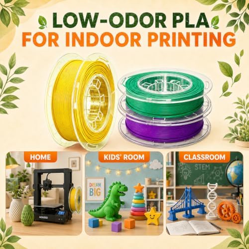 AOSEED PLA Filament Set 1.75mm (±0.02mm), 4-Pack, 200 g (0.44 lb) per Spool - Image 5