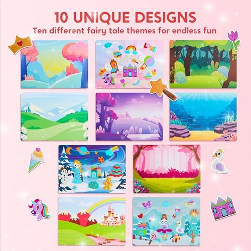 Klever Kits Foil Art Kit for Kids - Arts & Crafts Supplies, Mess Free Coloring, Foil Foam Stickers, Creative Travel Toys, Birthday Gifts for Boys & Girls Ages 4 and Up - Image 2